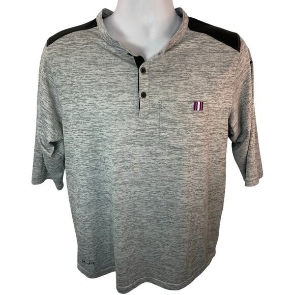 Nike Henley T Shirt Mens Medium Florida Gators Gray Heathered Dri Fit - Picture 1 of 9